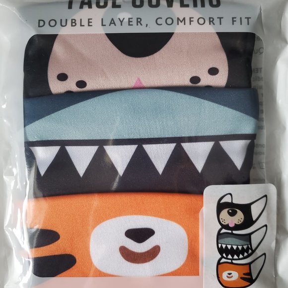 Face Covers/Masks for Kids by Sofsole 3 Pack(Double Layer / Reusable) Brand New - Picture 2 of 7